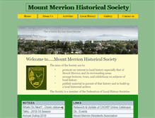 Tablet Screenshot of mountmerrionhistorical.com